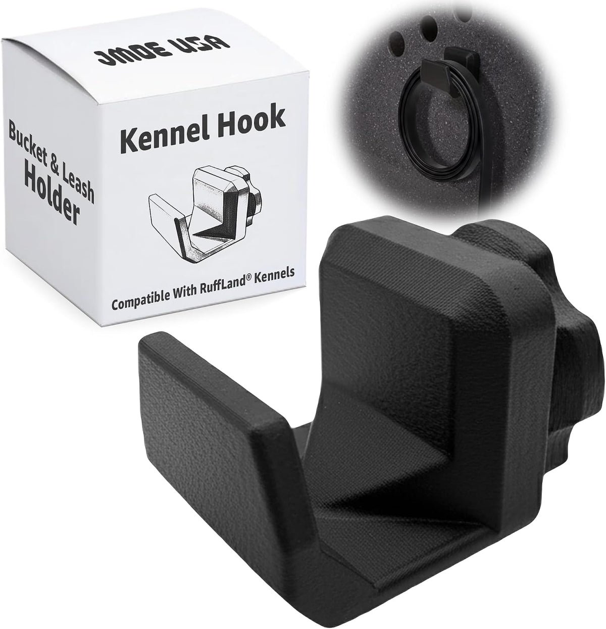 Jmoe USA Universal Hook for Ruffland Dog Kennels front view heavy duty crate accessory