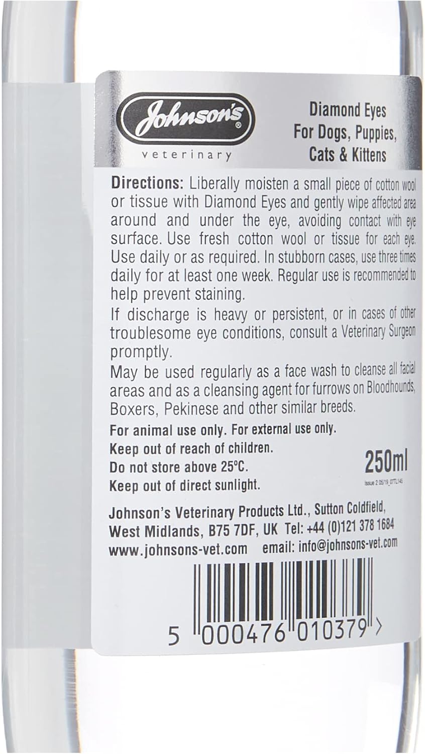 Gentle pet facial cleanser liquid for dog and cat tear stains side angle