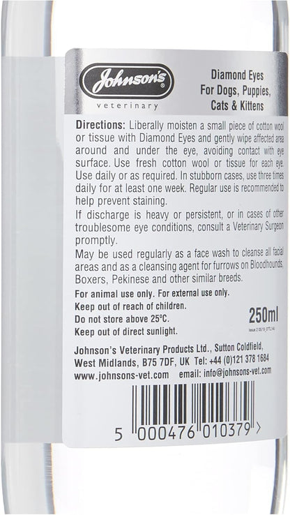 Gentle pet facial cleanser liquid for dog and cat tear stains side angle