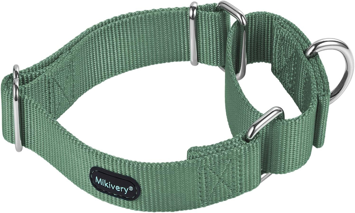 Mikivery durable dog training collar haze color with metal rings