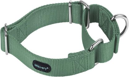 Mikivery durable dog training collar haze color with metal rings