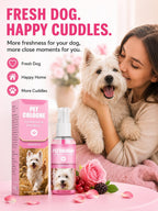 Dog Cologne Spray, Alcohol-Free Pet Perfume, Long-Lasting Cranberry Pink Rose Scent, Deodorizing Freshener for Fur Between Baths, 1.7 fl oz - Image 9