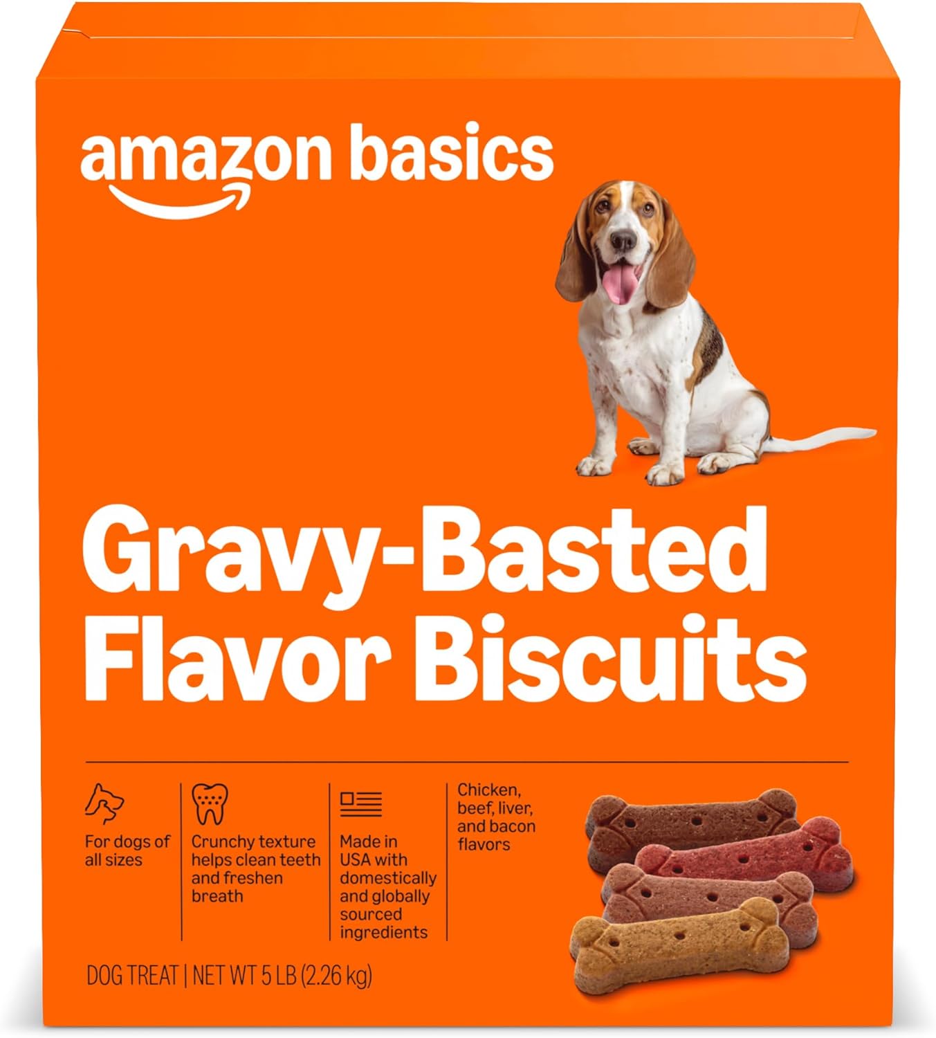 Amazon Basics Crunchy Dog Biscuits Peanut Butter Flavor Dog Treats 5 lb. Box - Image 11