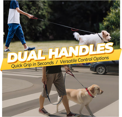 Close-up of the Vivaglory dog leash traffic handle illustrating the soft neoprene padding designed to prevent hand strain.