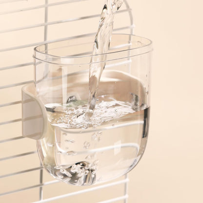 Leak-Proof & Chew-Proof Hanging Water Dispenser No Drip for Birds, Chinchillas, Guinea Pigs, Ferrets, Rats, Rabbits, Bunnies, Parrots, Squirrels, and Other Small Animals - Beige, 12oz - Image 4