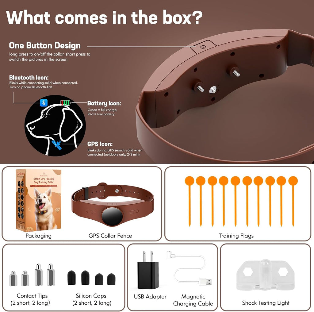 Premium packaging contents of the NBSUN smart pet training collar system