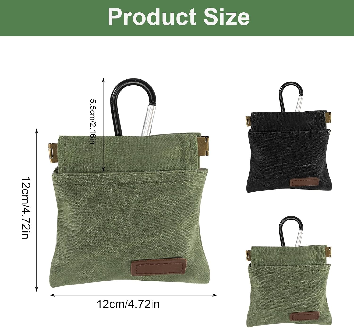 Kzanvov pet training treat pouch with metal carabiner clip attachment