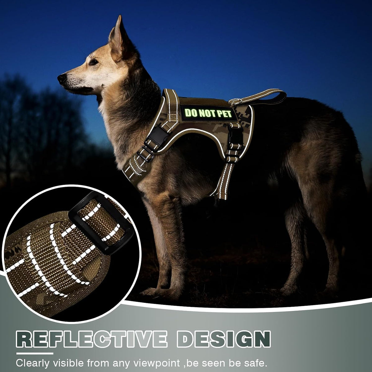 Heavy duty pet vest with interchangeable velcro patches for emotional support dogs.