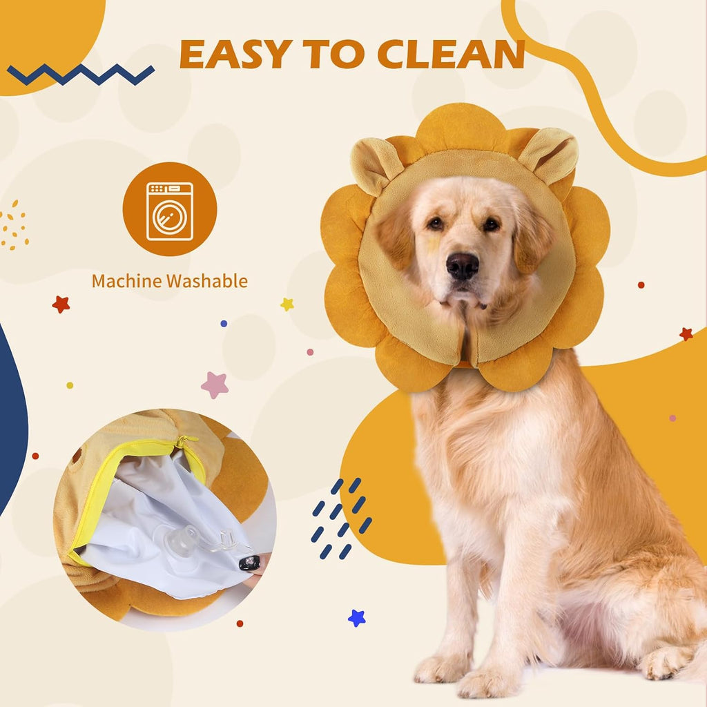 Premium imported pet recovery collar with adjustable straps