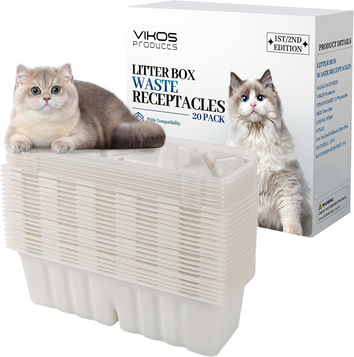 Vikos Products 20-pack cat litter waste disposal system