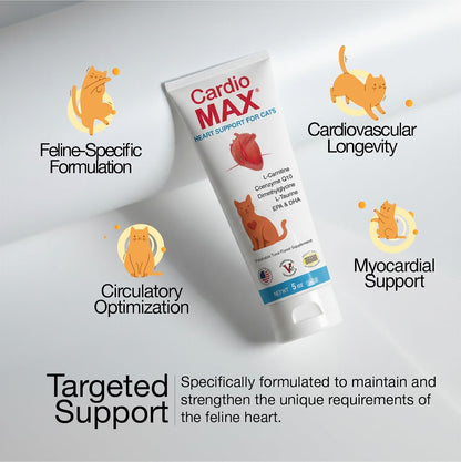 Cat being given Fera Pets cardiovascular support gel