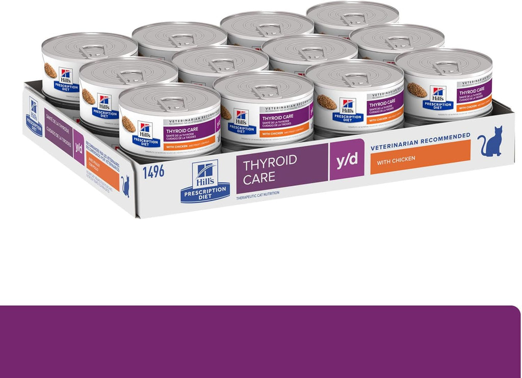 Hills thyroid care adult wet cat food twenty four pack carton