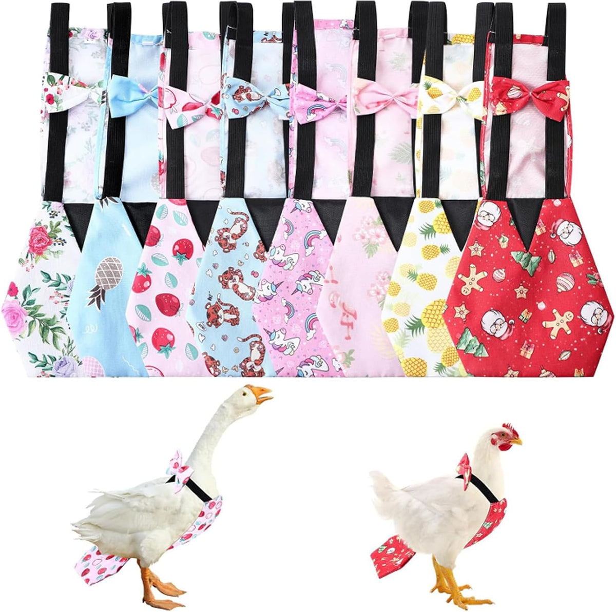 SilTriangle reusable chicken and duck diapers front view