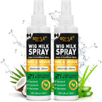 Goiple wig milk spray front view showing white pump bottle packaging