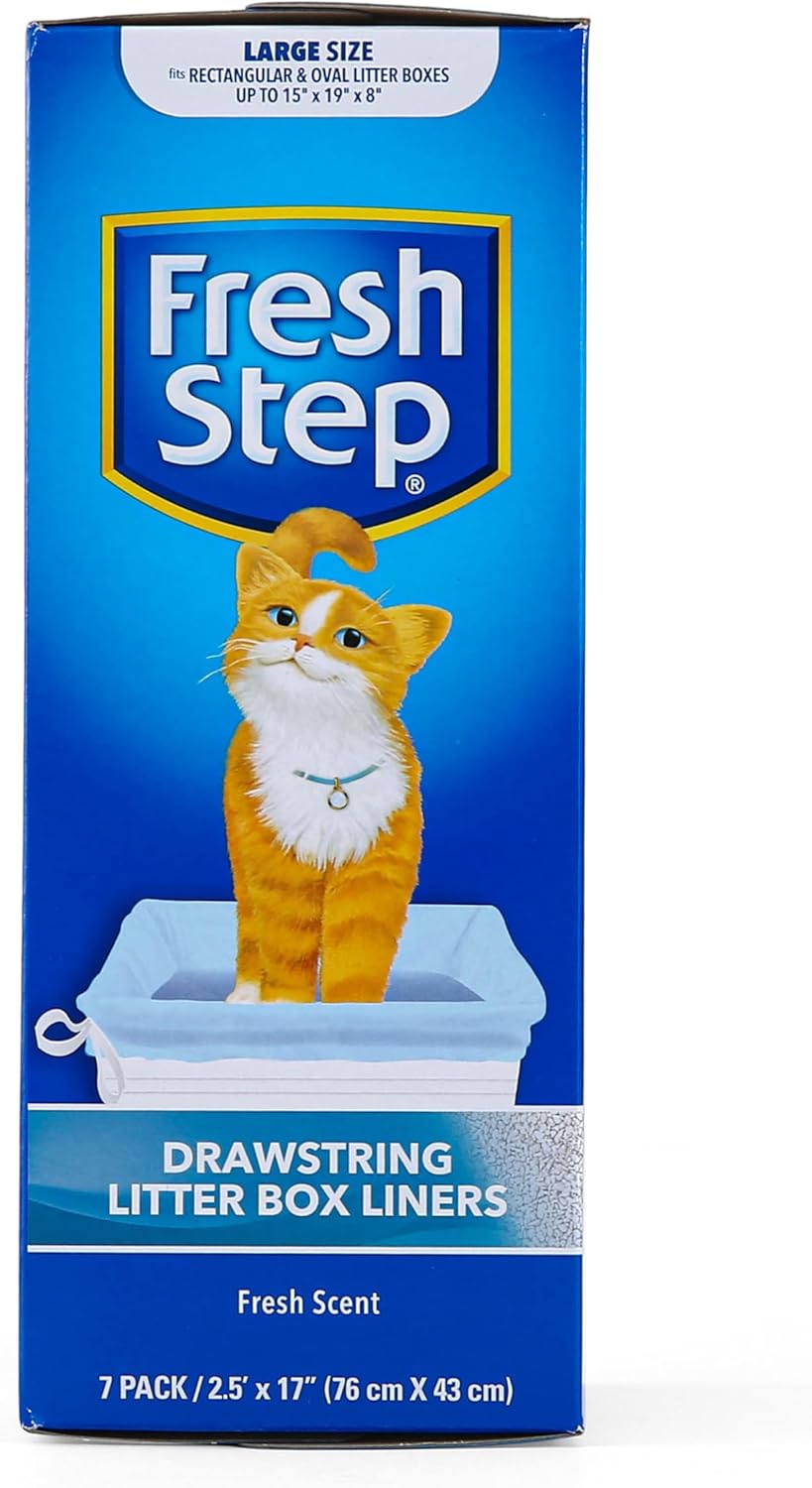 Fresh Step scented kitty litter bags box showing lavender scent detail