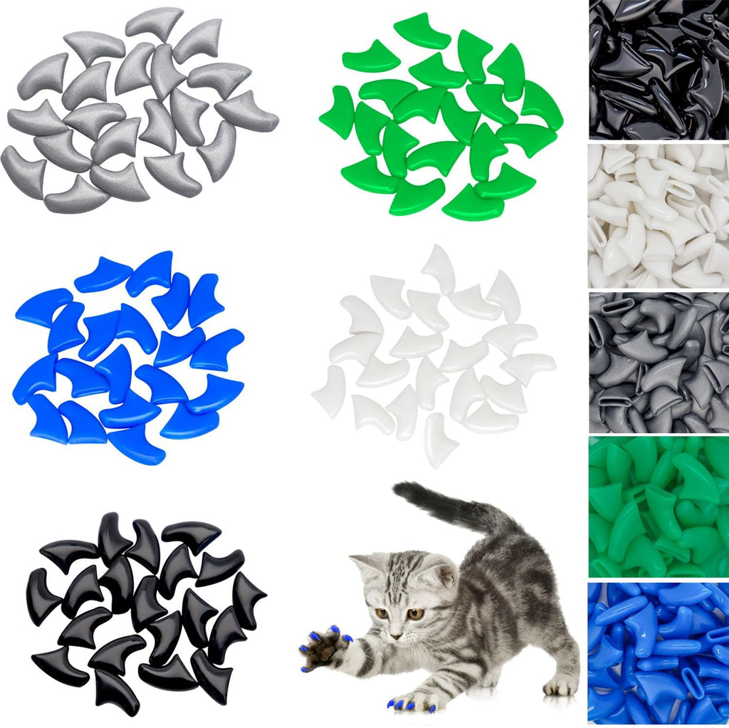 THE DDS STORE VICTHY cat nail caps front view showing packaging and medium size claw covers