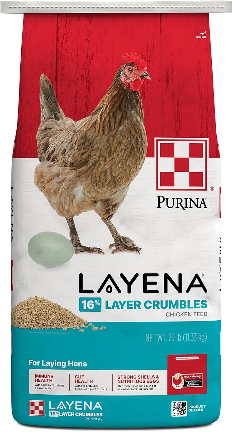 Purina Layena | Nutritionally Complete Layer Hen Feed Crumbles - Chicken Feed | 25 Pound (25 lb) Bag - Image 7