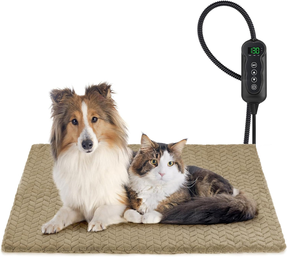 GASUR Heated Cat Bed, Waterproof Cat Heating Pad with Timer Temperature Adjustable, Indoor Heated Electric Pet Bed for Cats Dogs, Auto Power-Off, Anti-bite Pet Heated Pad, 18''x16'', Small - Image 13