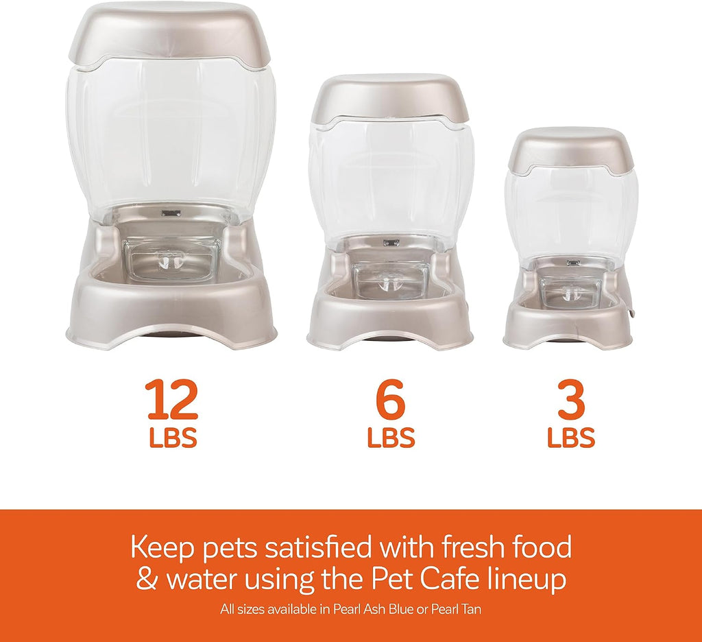 Petmate Pet Cafe automatic gravity feeder made in USA product packaging view