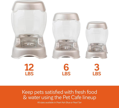 Petmate Pet Cafe automatic gravity feeder made in USA product packaging view