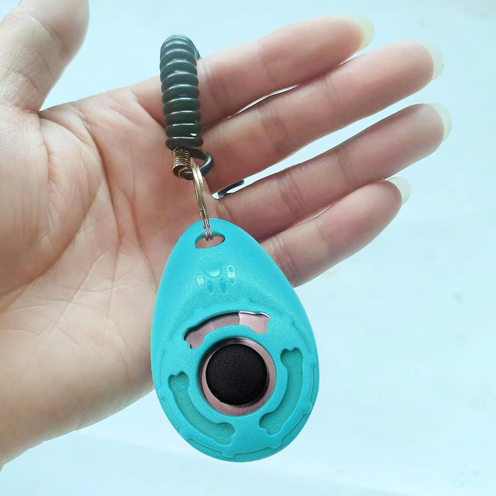 Lightweight behavioral training clicker with large button for easy pressing