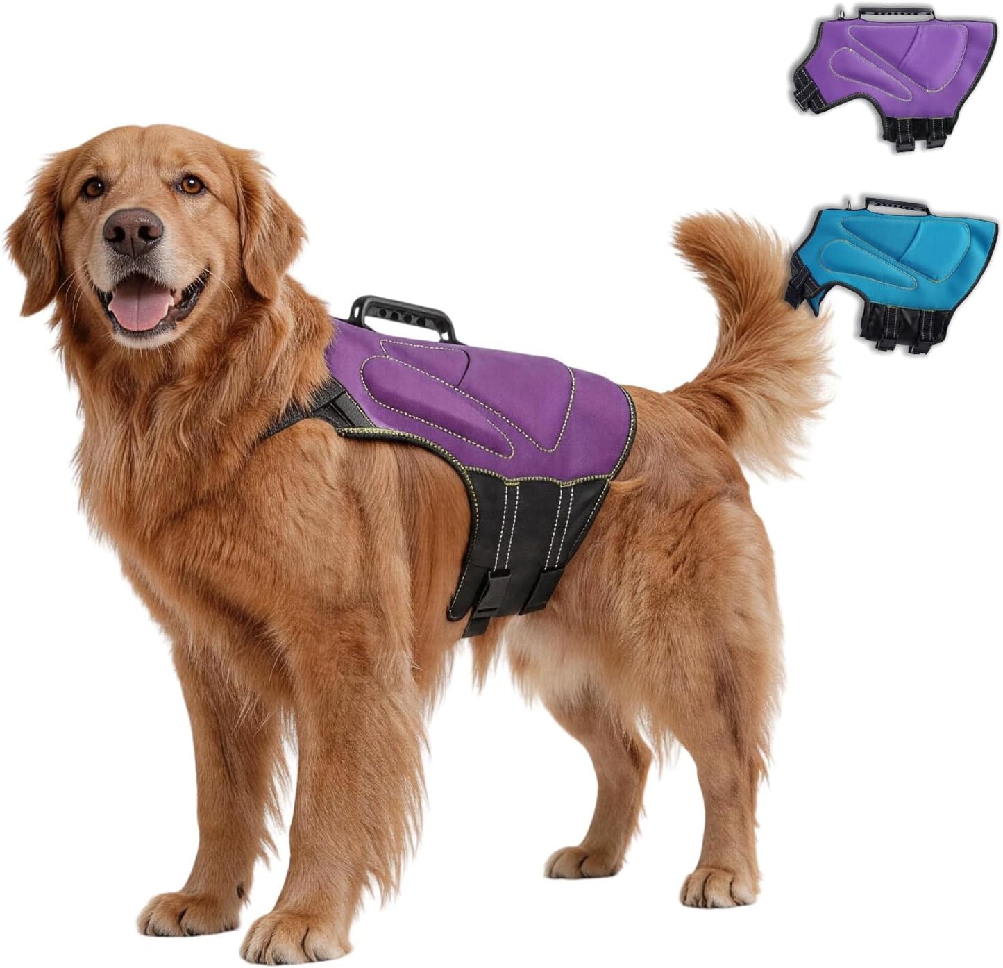 Generic slim lightweight neoprene dog life jacket front view