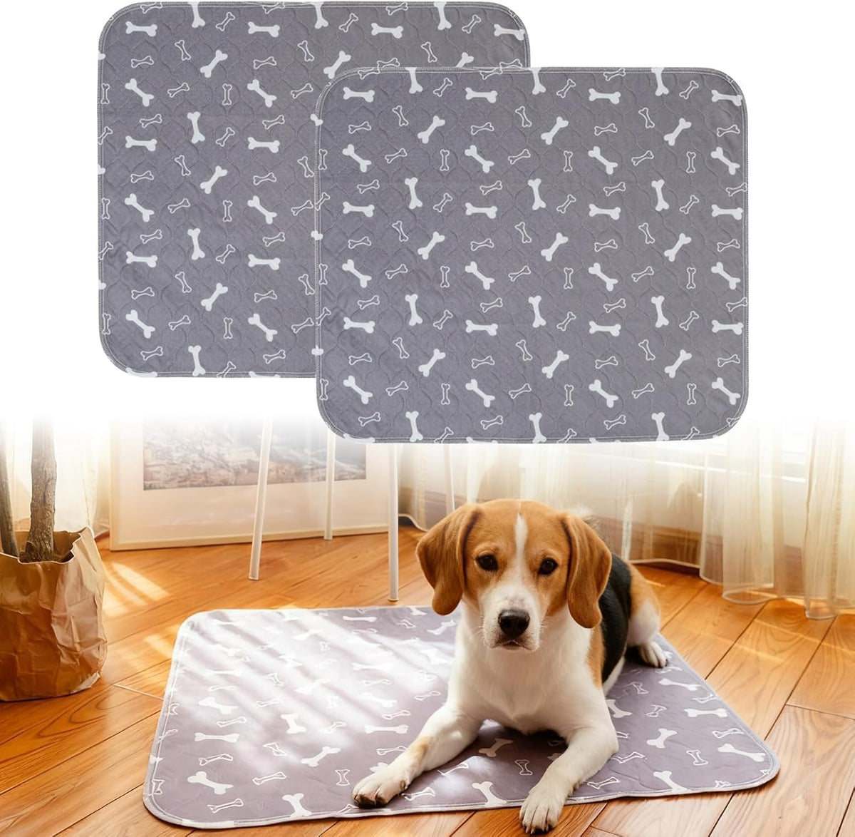 2 Pack Puppy Pads with Pheromones,Washable Puppy Pads for Dogs,Leak-Proof & Anti-Slip,Reusable Absorbent Dog Training Pad for for Playpen,Whelping Box,Potty Training (27.6" x 31.5") - Image 9