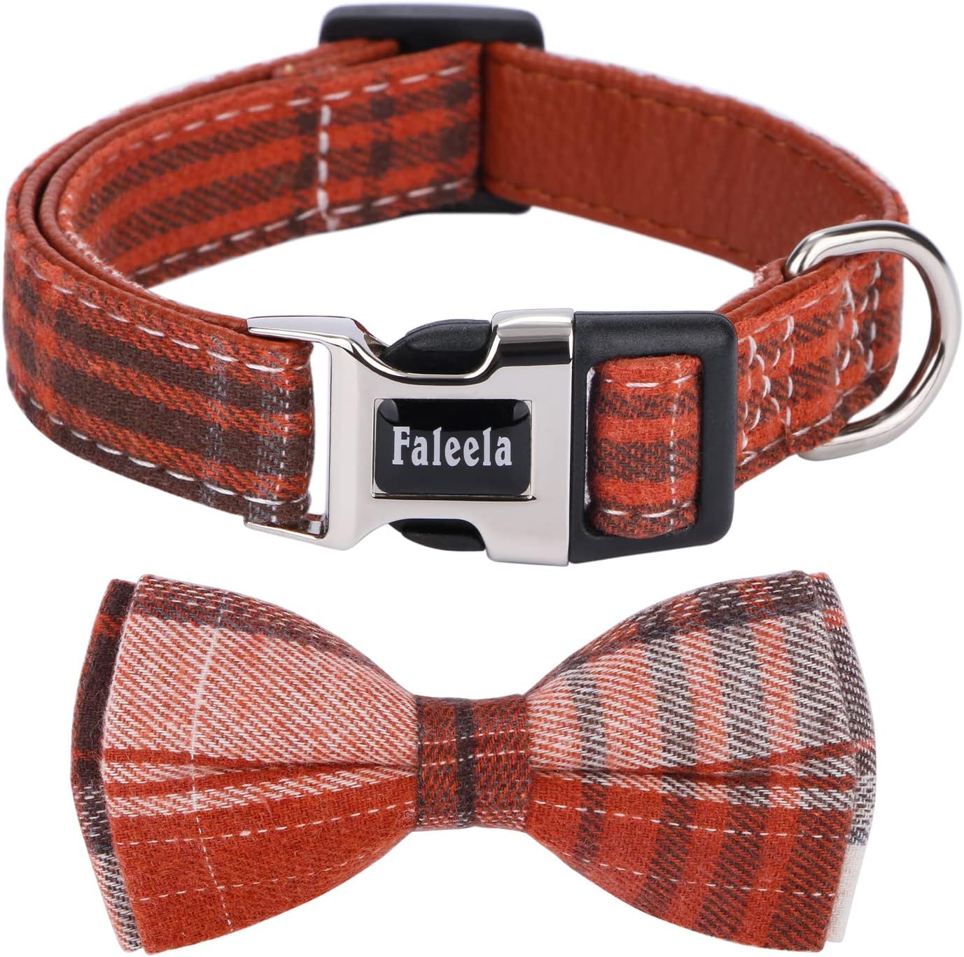 Faleela soft fabric dog collar hardware display