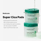 Medicube Super Cica Toner Pads jar with open lid