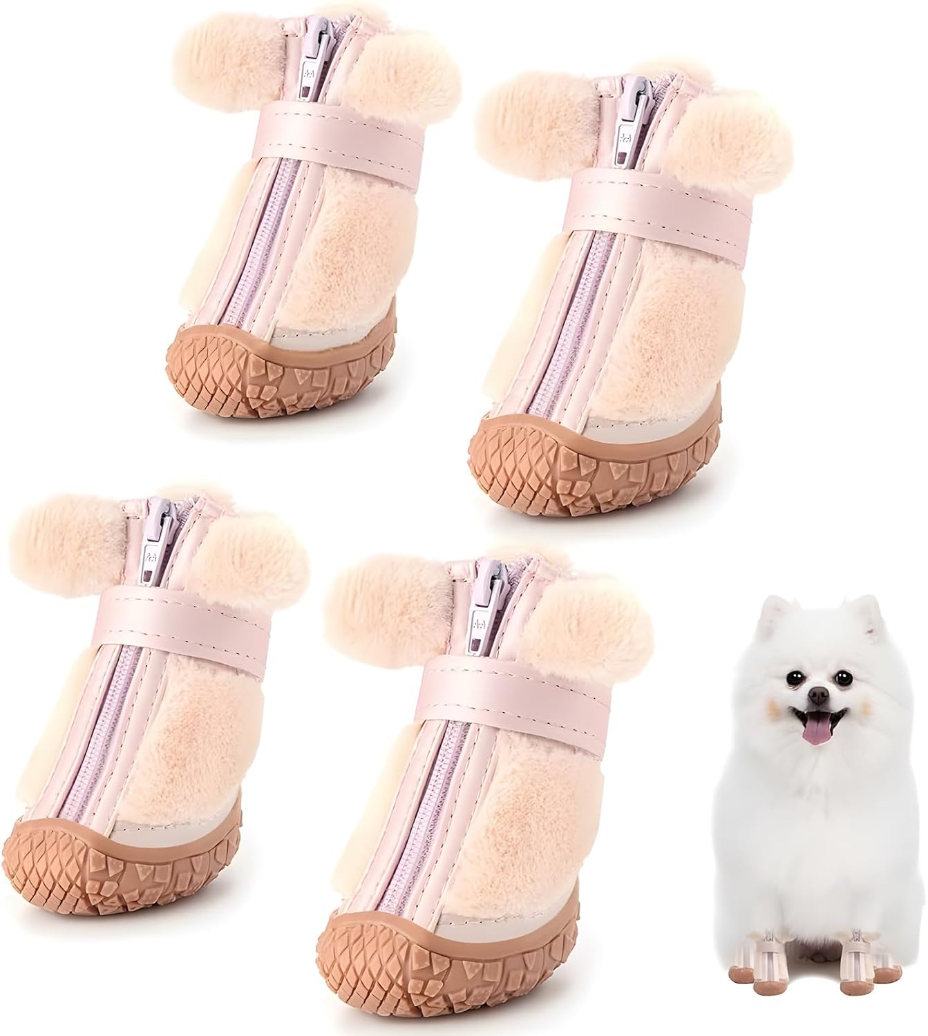 Dog Shoes for Small Dogs, Breathable Dog Boots Paw Protector for Hot Pavement Winter Snow, Dog Booties with Reflective Strips Rugged Anti-Slip Sole for Hardwood Floors Walking Black Size 1 - Image 11