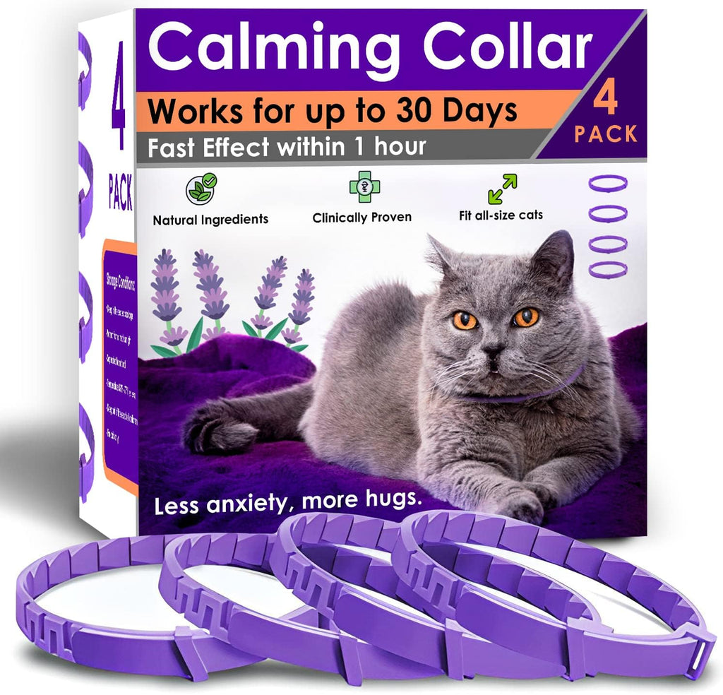 PetAtlas Calming Collar for Cats 4 pack packaging front view
