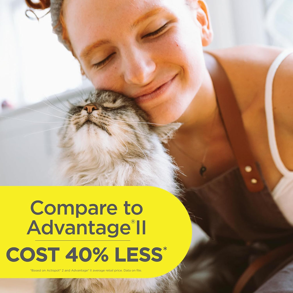 TevraPet topical flea drops for large cats over nine pounds showing application spot on base of neck