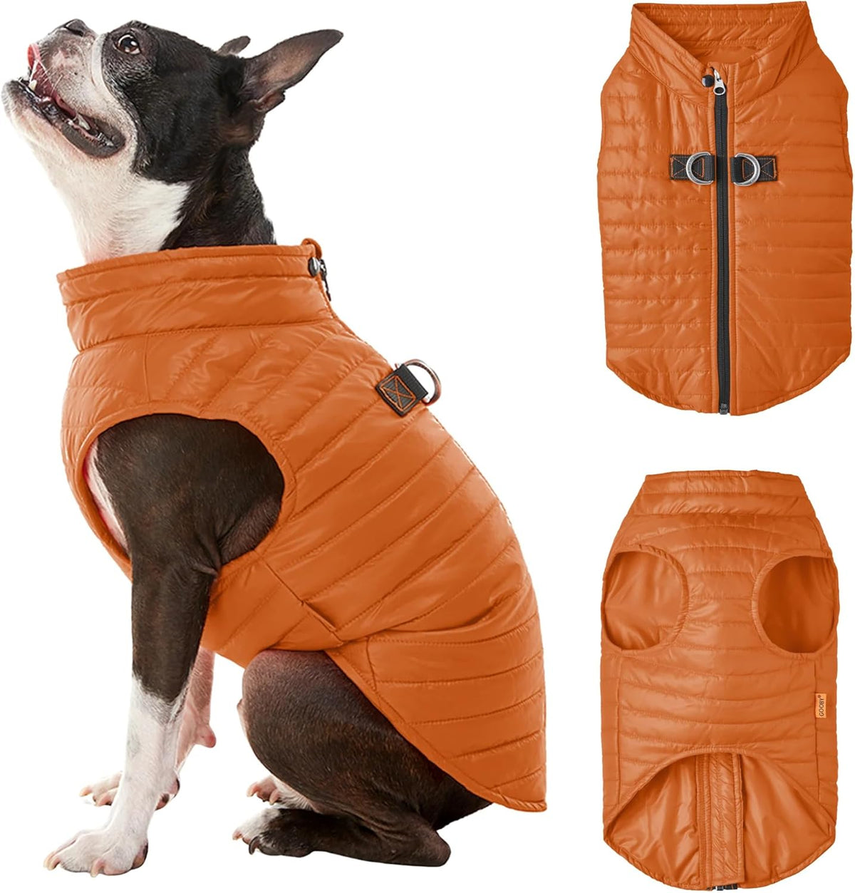 Water resistant small dog sweater coat in grape purple color