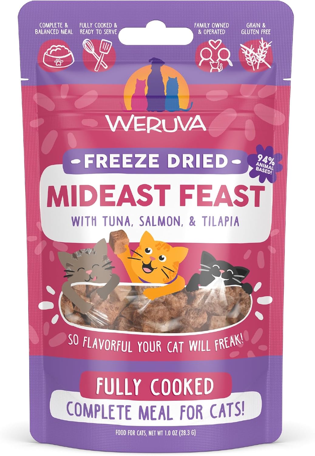 Weruva Cat Freeze Dried, Paw Lickin' Chicken with Chicken Breast, 1oz Bag - Image 13