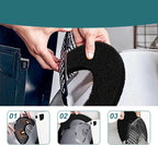 Thickened charcoal odor trap replacement pads laid out to display textured polyester material.