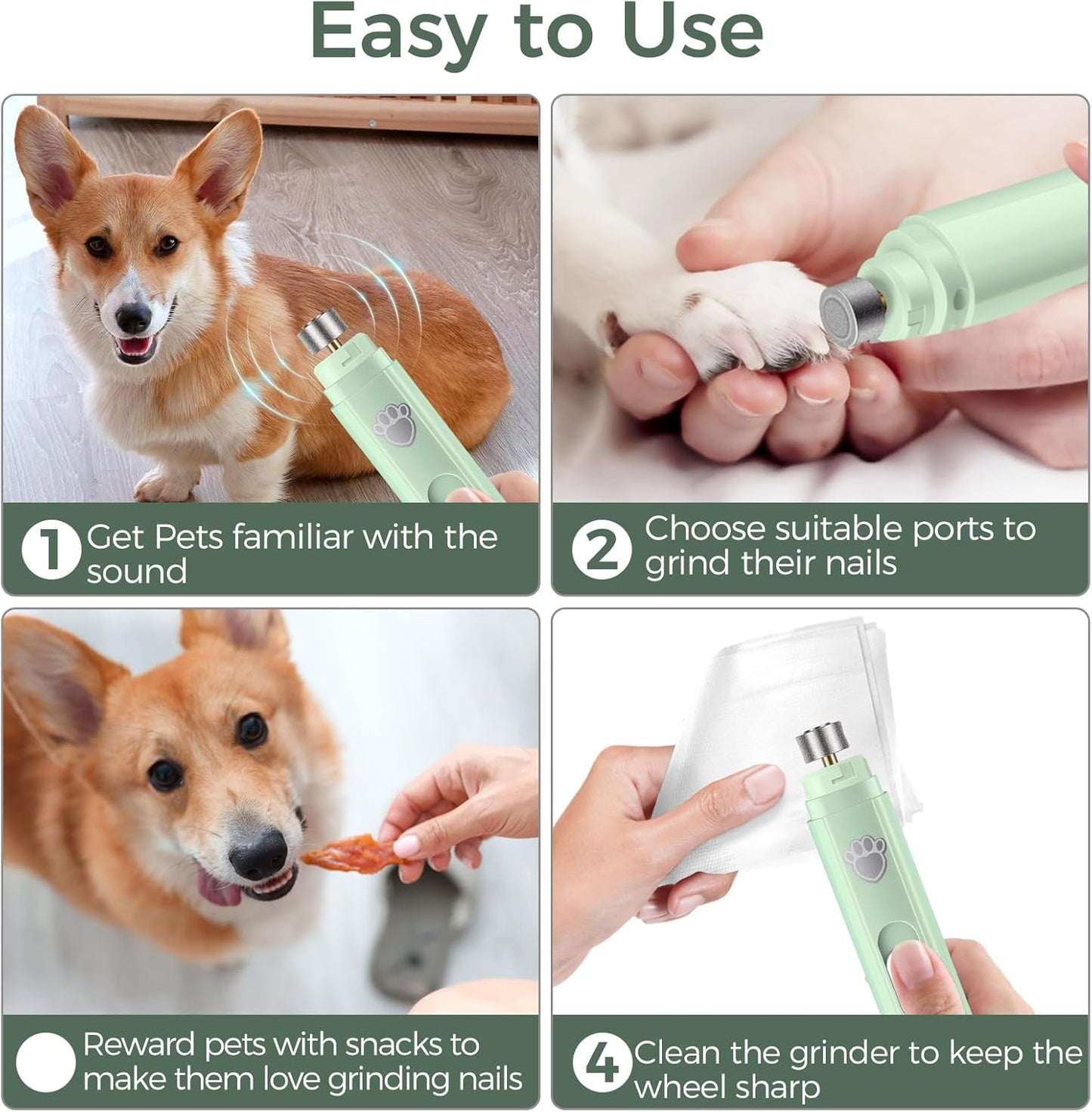 Close up of Viwik diamond bit grinder head for pets