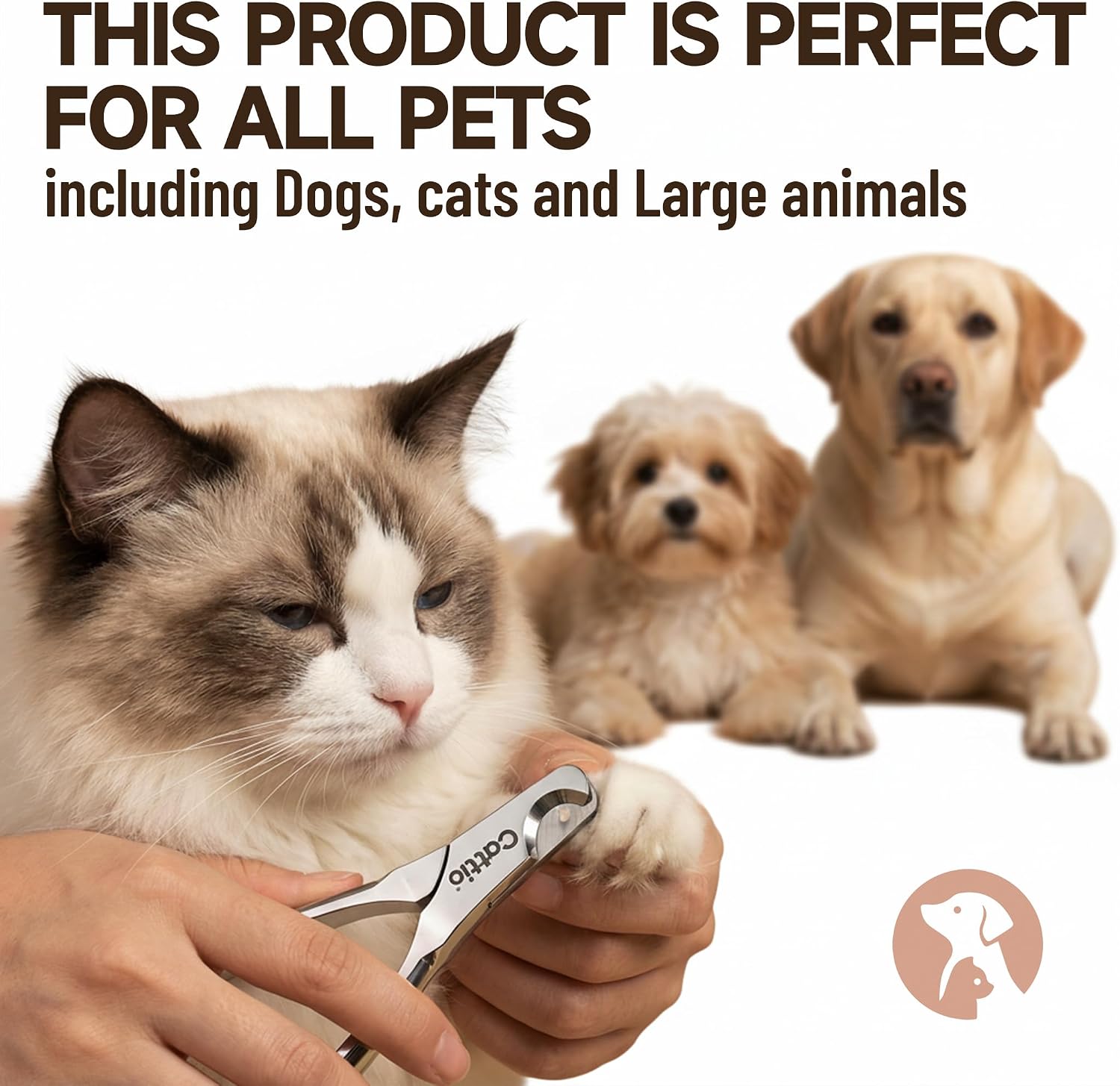 All steel construction of Cattio pet nail trimmer