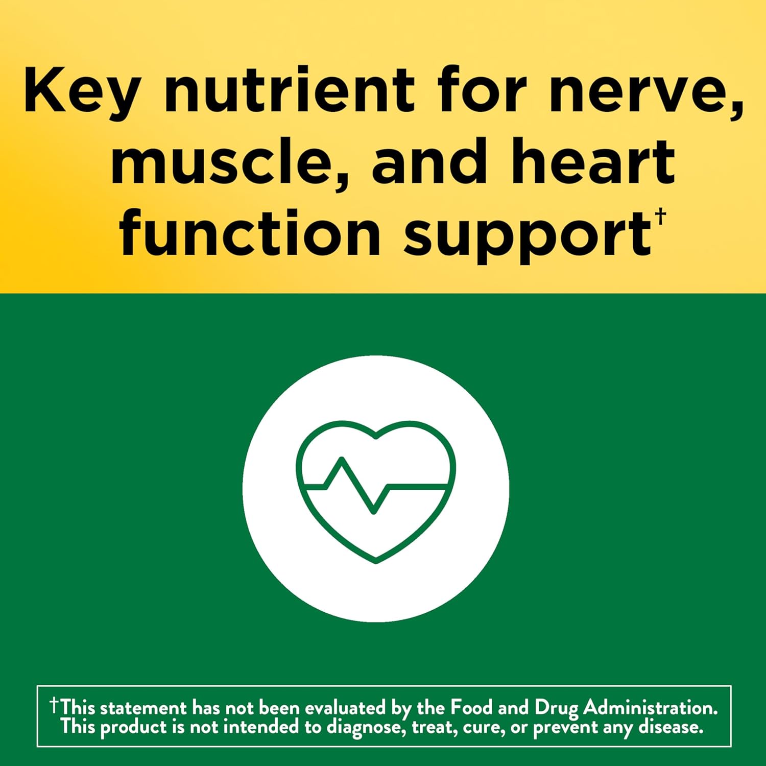 Nutritional facts label on the back of Nature Made Potassium Gluconate bottle