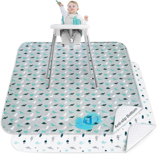 Springspirit waterproof splat mat pack of two front view laid out on kitchen floor