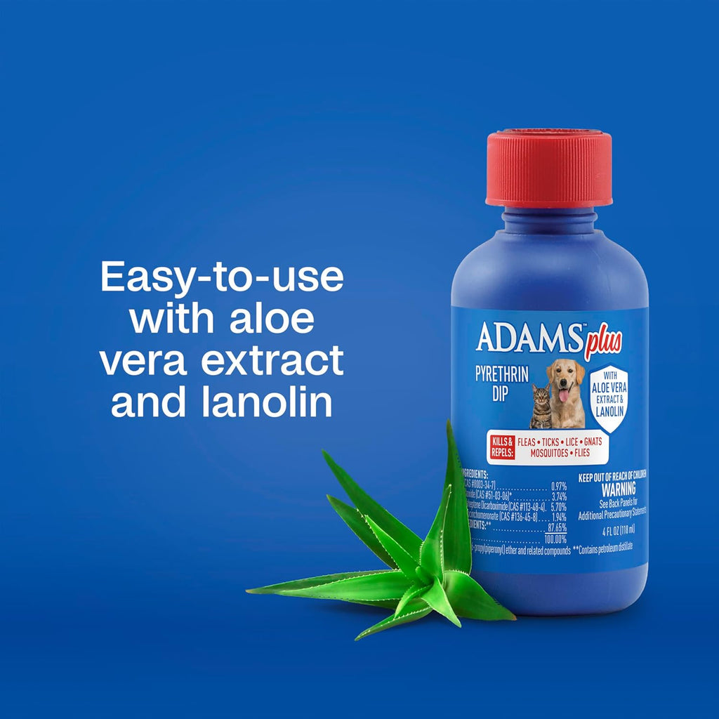 Adams flea treatment packaging back view