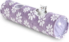 Bubble Cat Tunnel for Indoor Cats, Round Peekaboo Cave Toy with Dangling Balls, Donut Tunnel Bed with Circle Mat for Puppy Kitten Rabbit, Cream White - Image 11