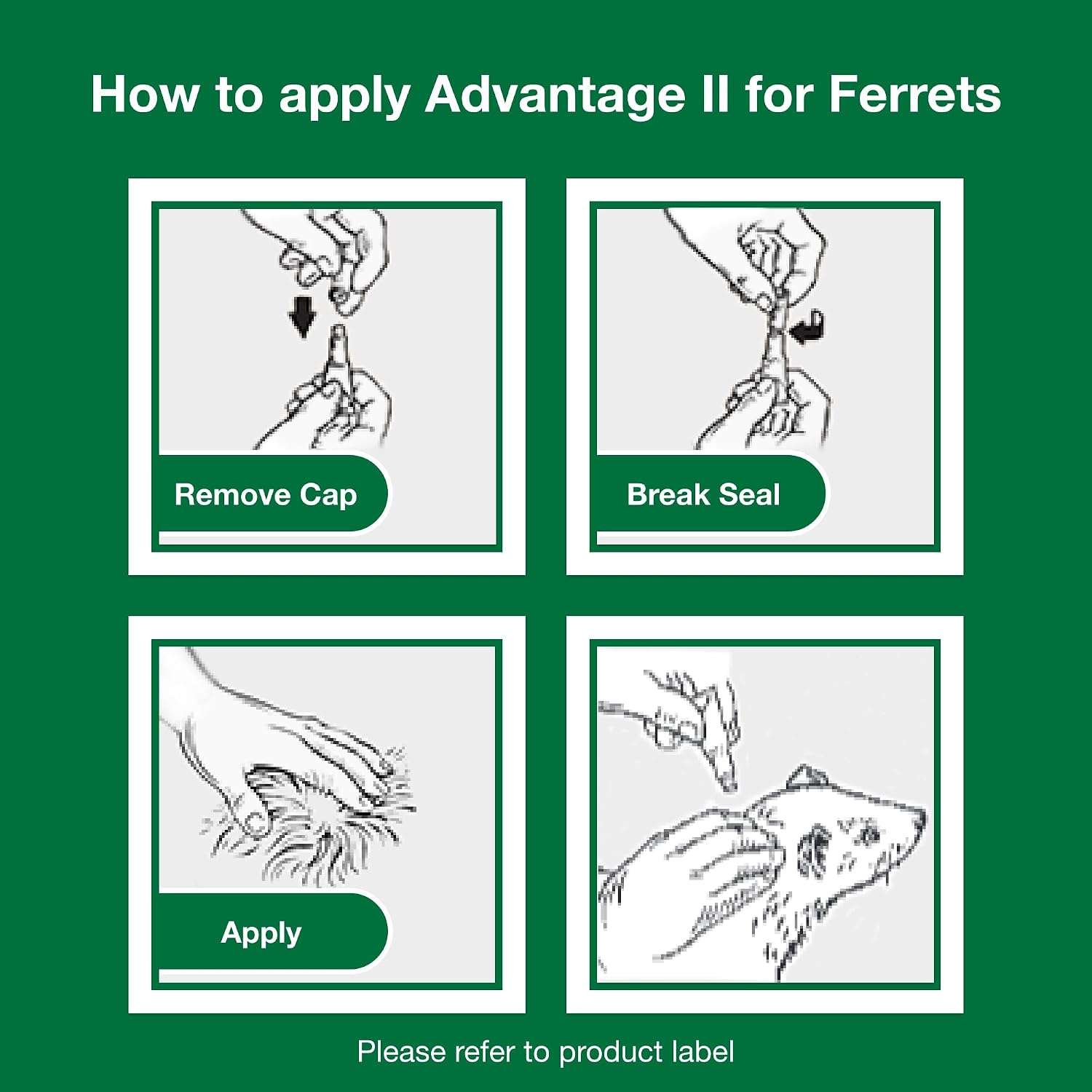 Advantage II Ferret Vet-Recommended Flea Treatment & Prevention | Ferret 1+ lbs. | 2-Month Supply - Image 9