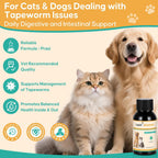 BiKontrun liquid tapeworm support formula roasted chicken flavor for cats and dogs packaging.