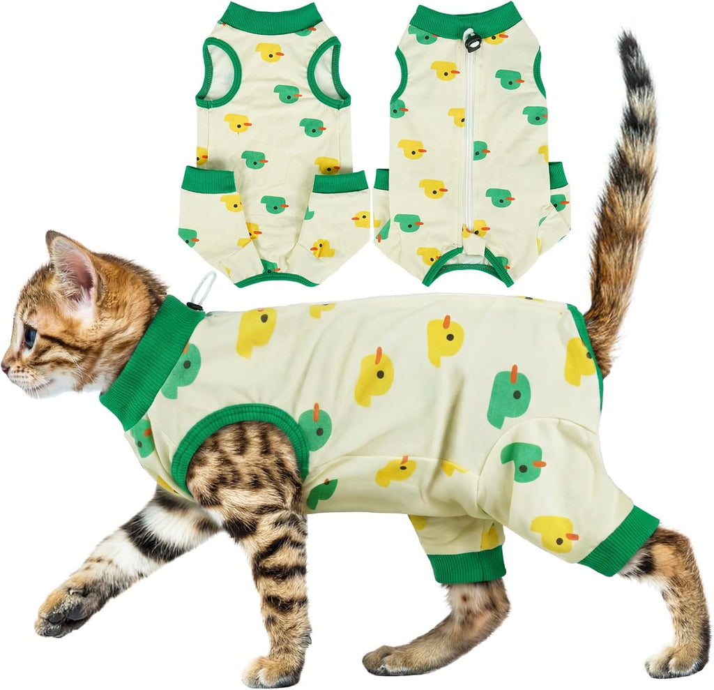 Cat Recovery Suit with Hind Legs, Breathable Onesie After Surgery Female for Abdominal Wounds or Skin Diseases, Anti-Licking Full Body Pet Surgical Pajamas, E-Collar Alternative Wear - Image 11