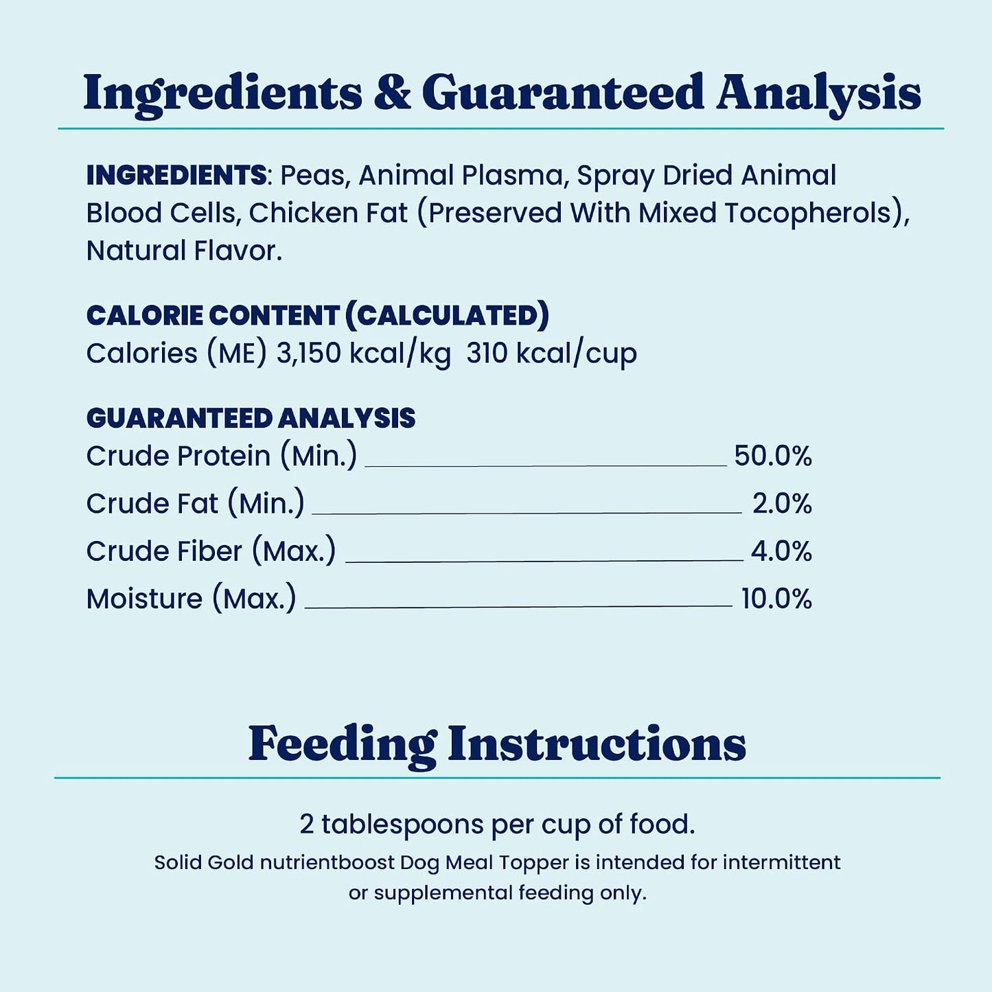 Solid Gold NutrientBoost Meal Toppers for Dogs - High Protein Dog Food Toppers for Dry Food - Grain Free Flavor Enhancer with Vitamins, Minerals & Amino Acids for Gut Health & Immune Support - 1lb - Image 9