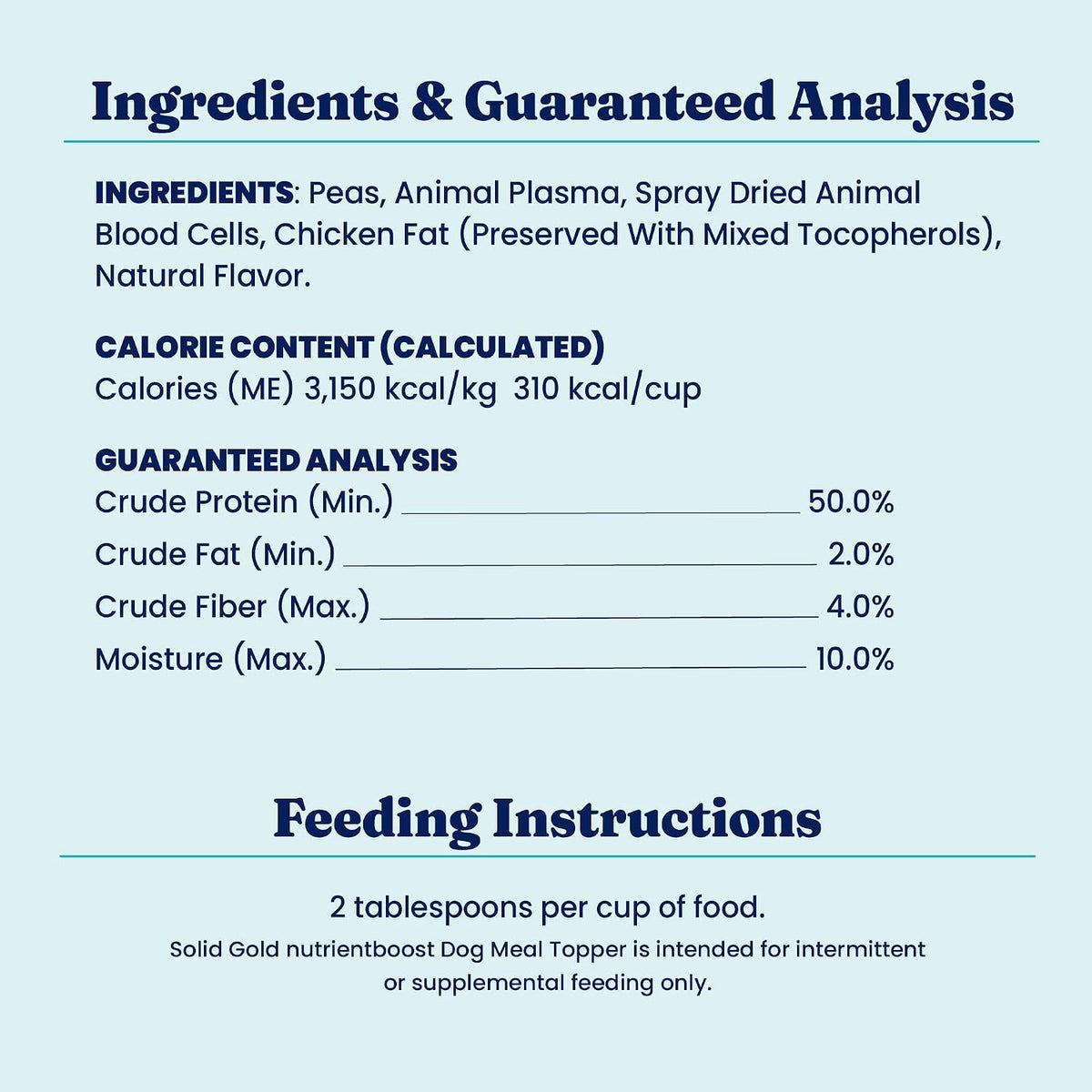 Solid Gold NutrientBoost Meal Toppers for Dogs - High Protein Dog Food Toppers for Dry Food - Grain Free Flavor Enhancer with Vitamins, Minerals & Amino Acids for Gut Health & Immune Support - 1lb - Image 9