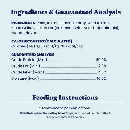 Solid Gold NutrientBoost Meal Toppers for Dogs - High Protein Dog Food Toppers for Dry Food - Grain Free Flavor Enhancer with Vitamins, Minerals & Amino Acids for Gut Health & Immune Support - 1lb - Image 9