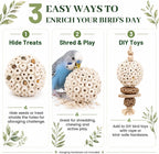 Zephyriel parrot chew shred toy set of six