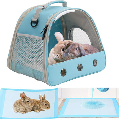 Small Animal Travel Carrier with Absorbent Pad Set, Pee Pad with Leak-Proof Quick-Dry Design for Guinea Pig,Portable Bearded Dragon Bag for Sugar Glider,Hedgehog,Rat,Bunny,Rat - Image 6