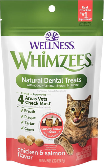 Wellness WHIMZEES Cat Dental Treats, Freshens Breath, Chicken and Salmon Flavor, 4.5 oz Bag - Image 11